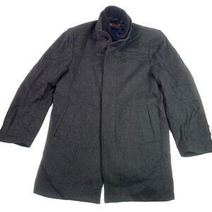 Ace Wool & Charcoal Cashmere Fabric Winter coat ByEnzo. E54801-3, Men’s Large.